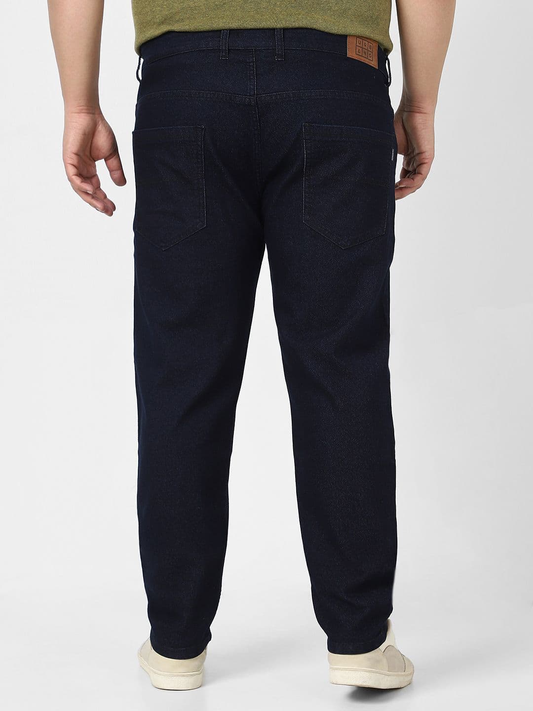 Urbano Plus Men Navy Blue Regular Fit Mid-Rise Clean Look Stretchable Jeans thumbnail 4