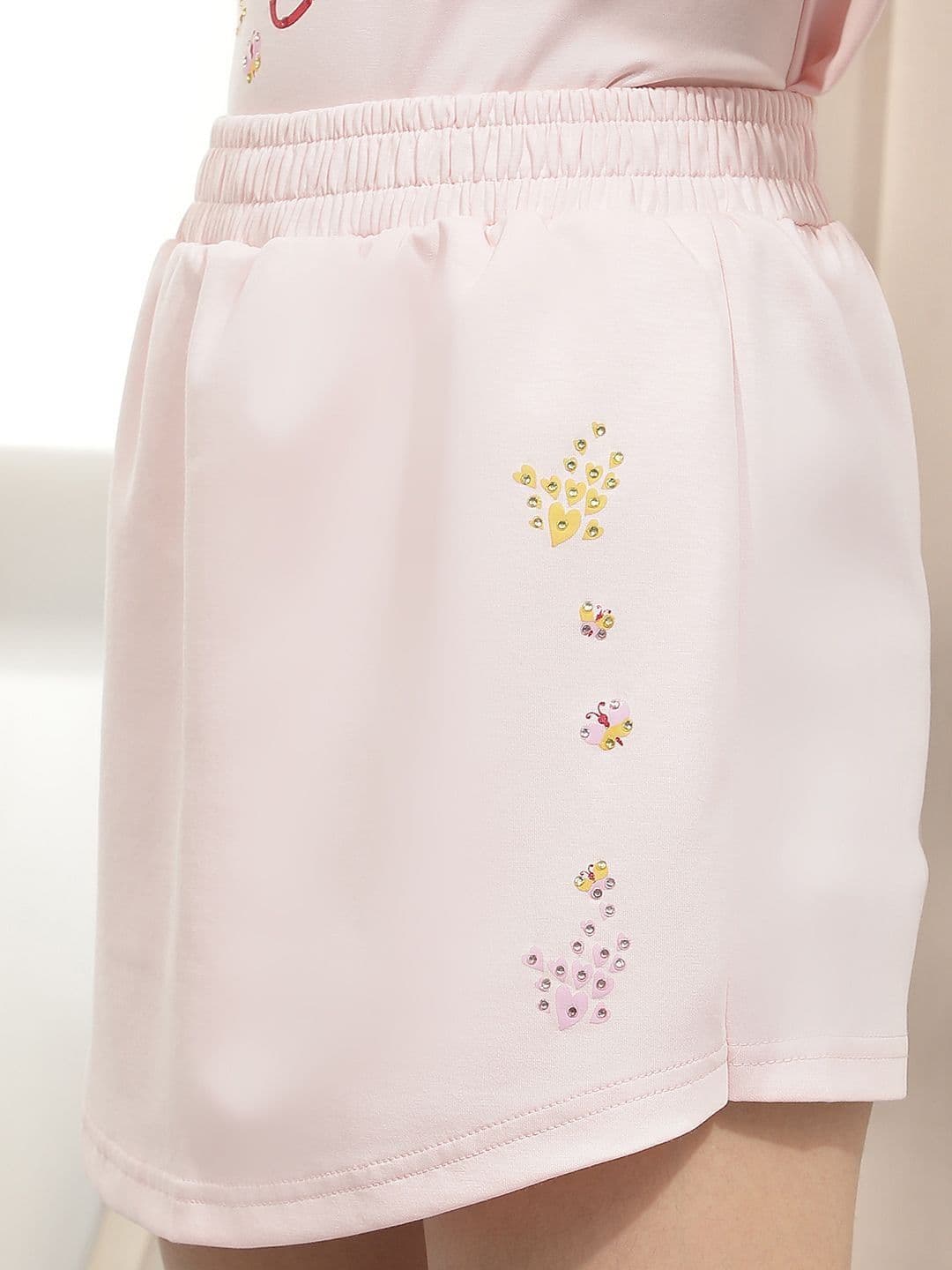 Crimsoune Club Girls Cotton Blend Embellished Mini A-Line Skirt thumbnail 4