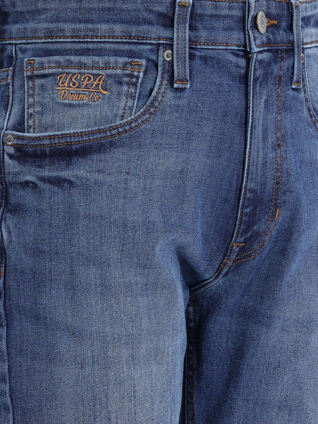 U.S. Polo Assn. Denim Co. Men Bootcut Light-Fade Stretchable Jeans thumbnail 3