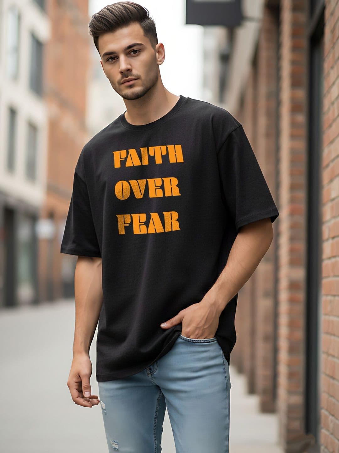 Kook N Keech Men Typography Printed Drop-Shoulder Sleeves T-shirt - view 1