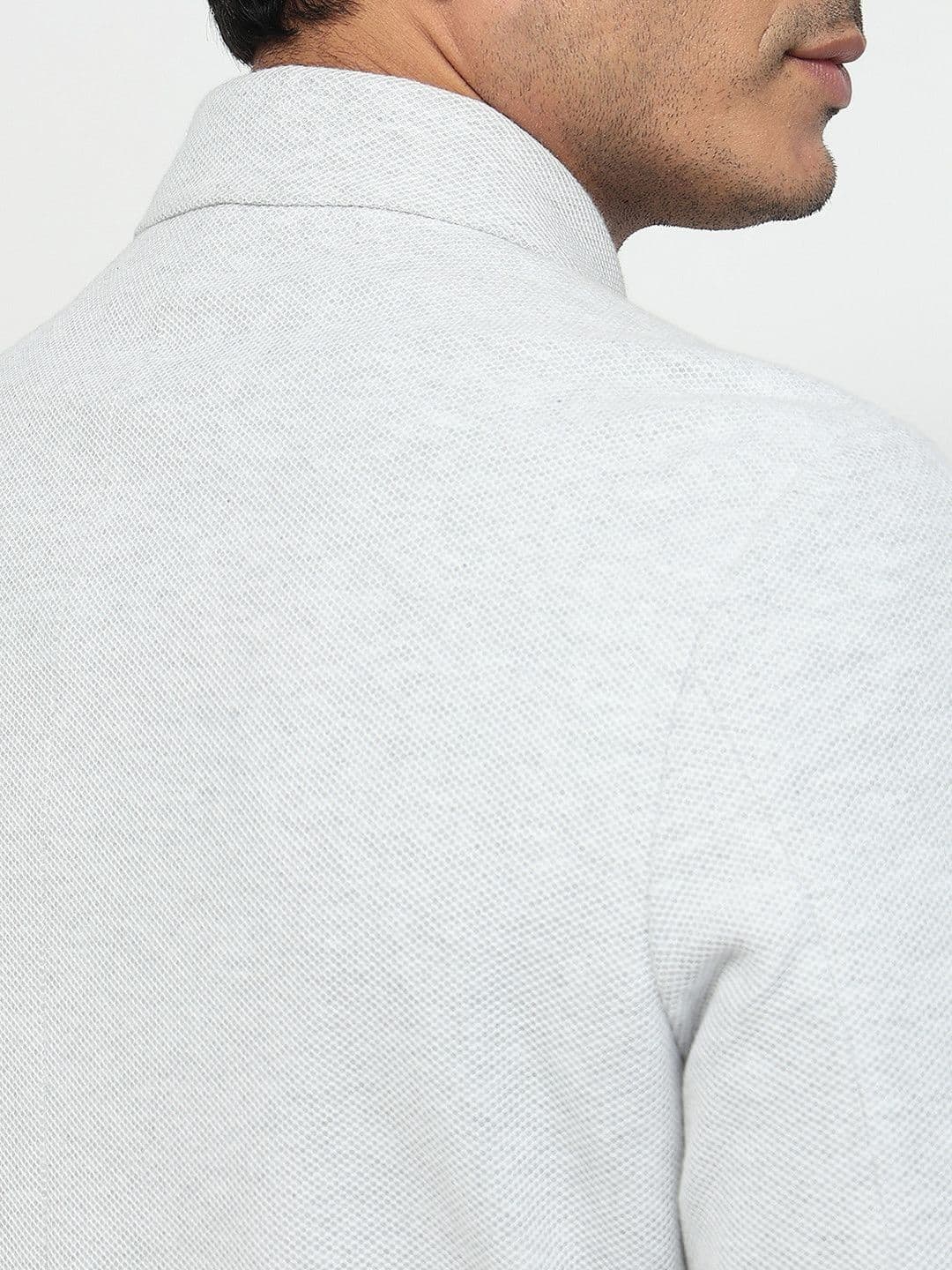 Raymond Self Design Cotton Spread Collar Open Front Jacket thumbnail 2