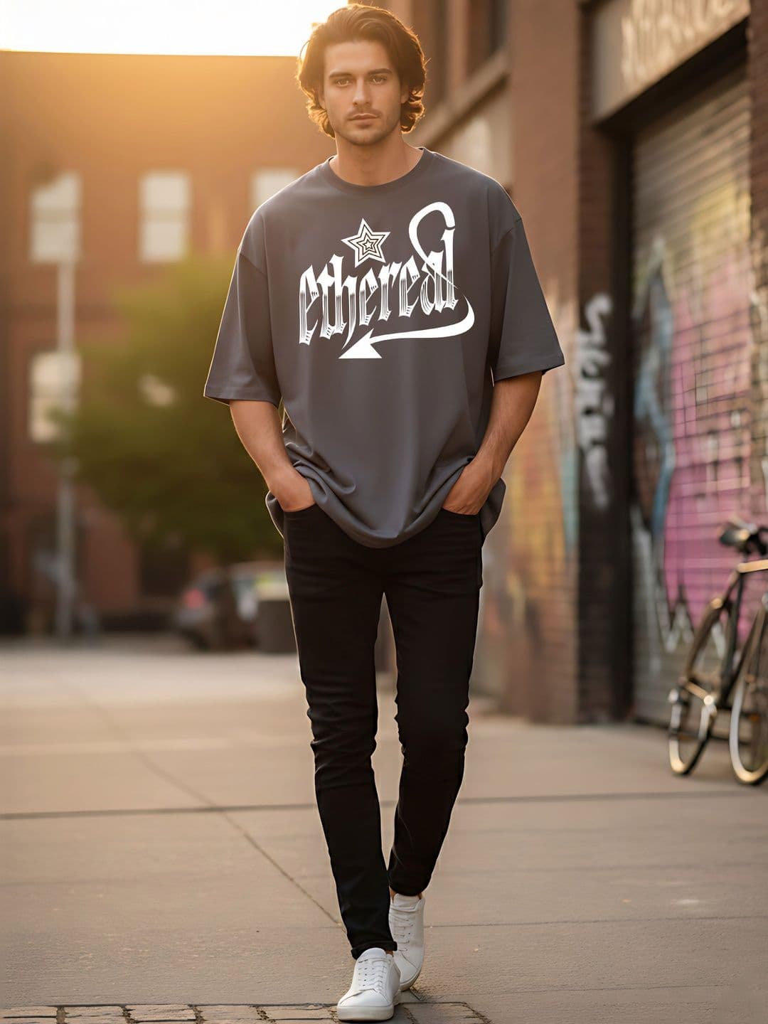 Kook N Keech Men Typography Printed Drop-Shoulder Sleeves T-shirt - view 1