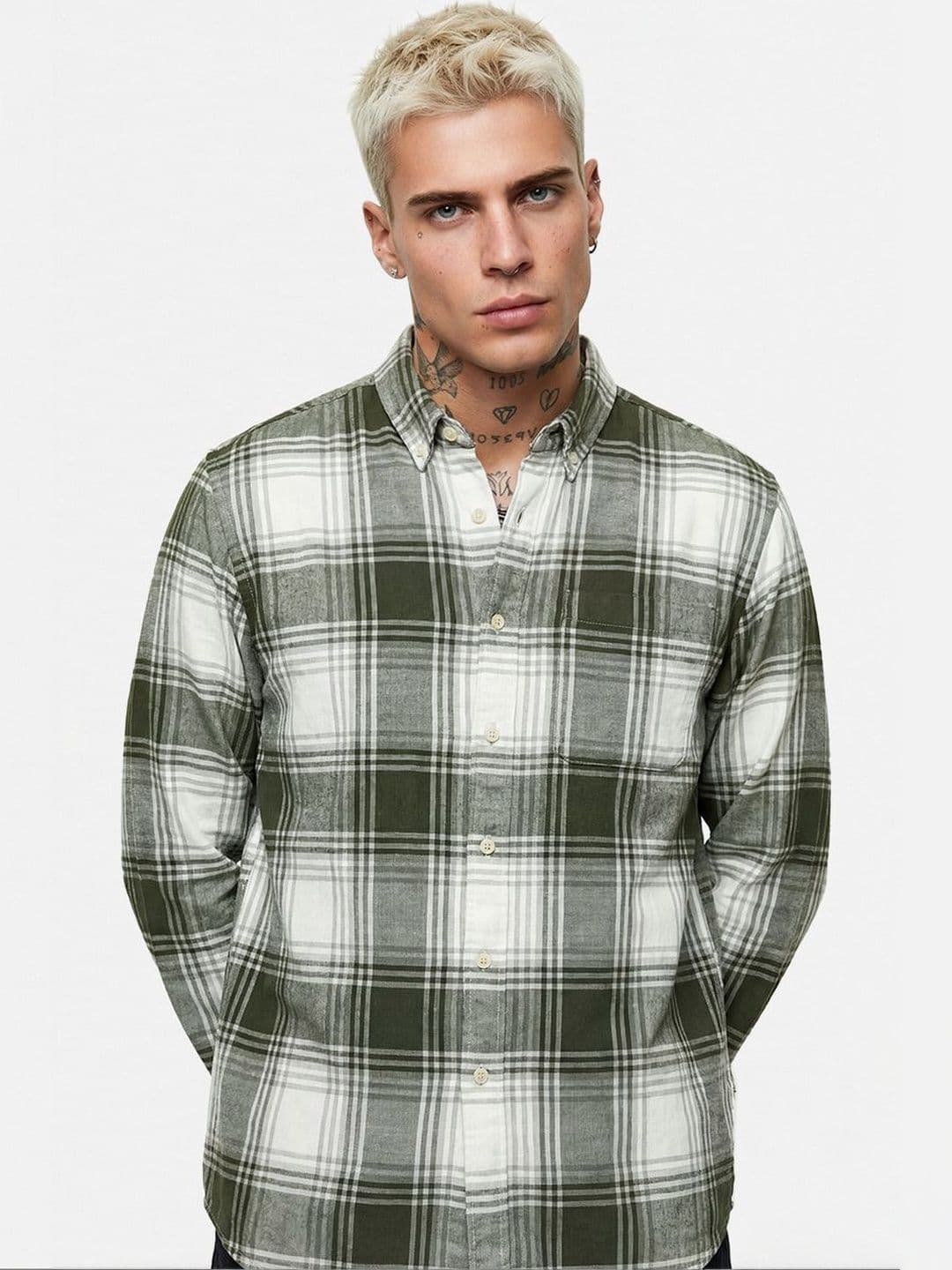 Snitch Men Tartan Checks Checked Casual Shirt thumbnail 2