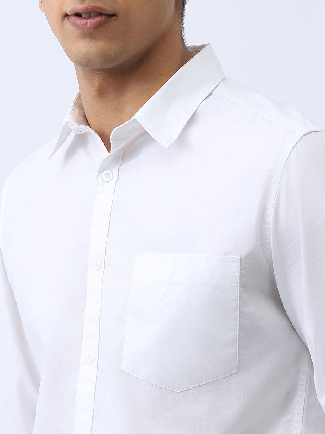 Urbano Fashion Men Cotton Full Sleeve Regular Fit Casual Solid Shirt thumbnail 5