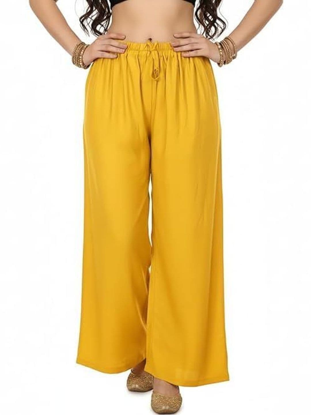 KGFONECLOTH Women Flared Knitted Ethnic Palazzos - view 1