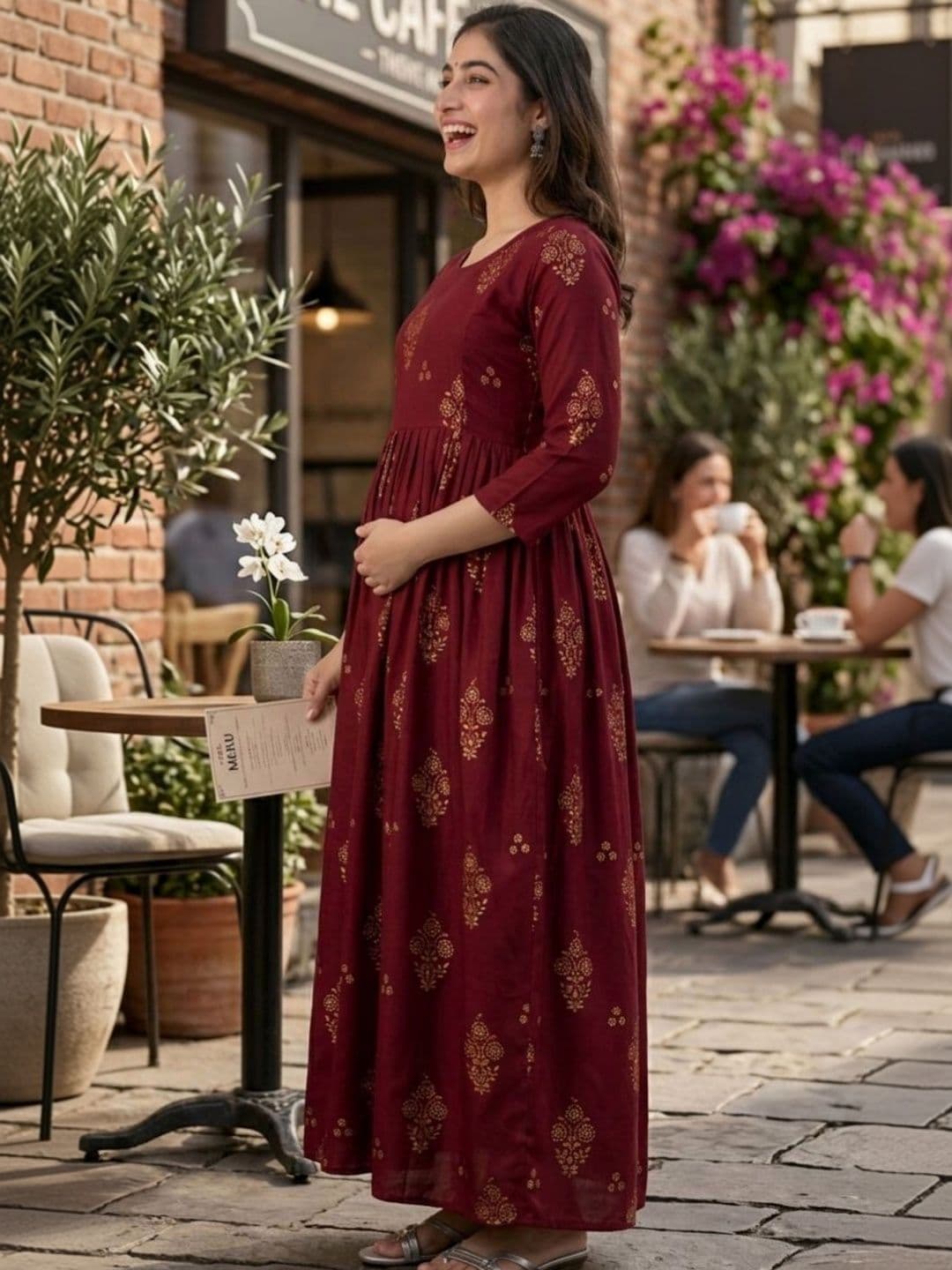 Mialo fashion Women Ethnic Motifs Printed Anarkali Kurta thumbnail 4