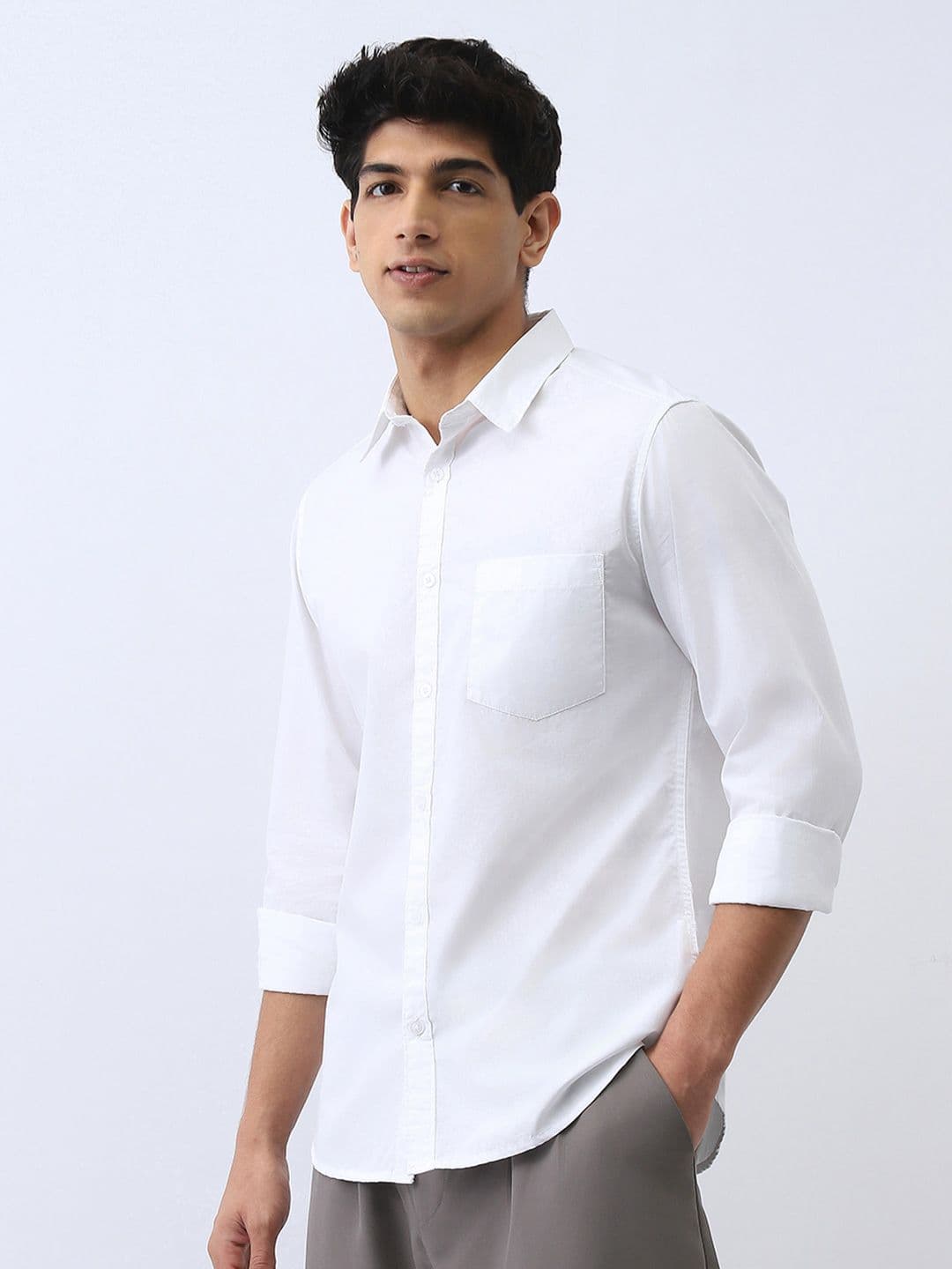 Urbano Fashion Men Cotton Full Sleeve Regular Fit Casual Solid Shirt thumbnail 6