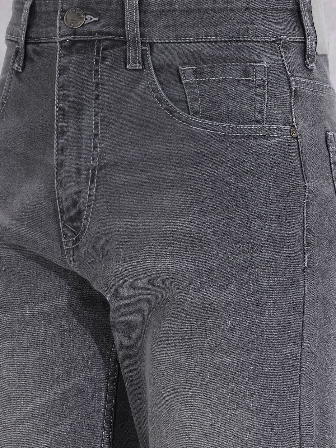 WROGN Men Bootcut Light Fade Stretchable Jeans thumbnail 5