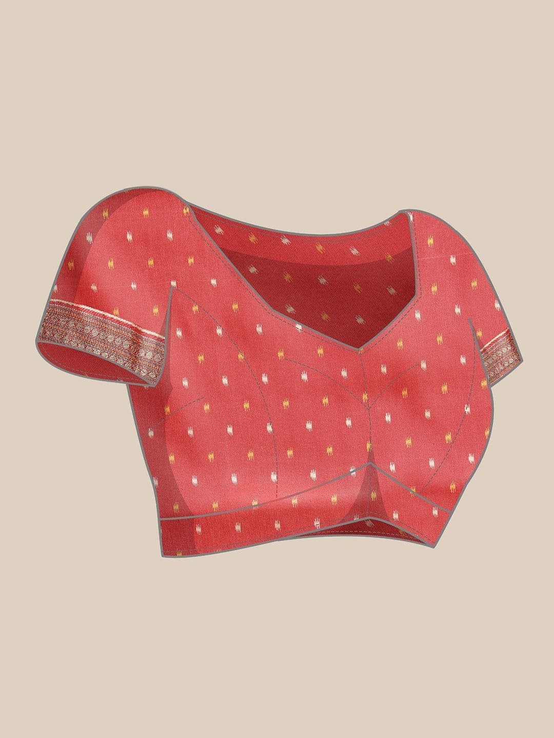 Silk Land Kalamkari Phulkari Jute Silk Fusion Patola Saree thumbnail 4