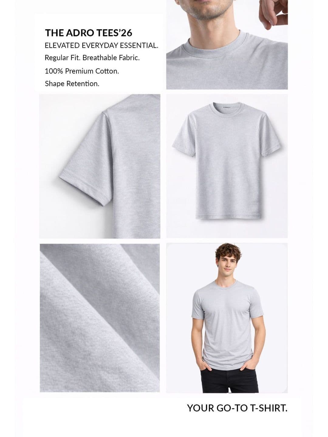 ADRO Men Typography Printed T-shirt thumbnail 3