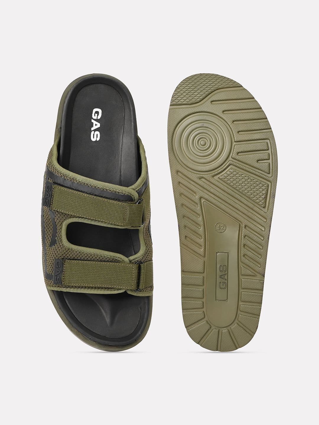 GAS Men StrapGrid Olive Sandals thumbnail 6