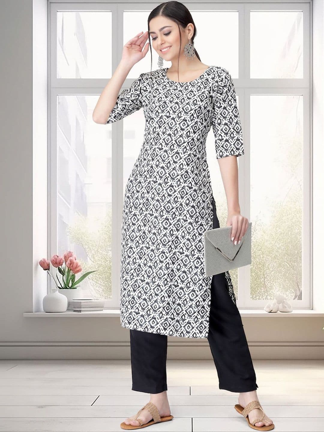 Sangria Printed Round Neck Kurta Sets thumbnail 4