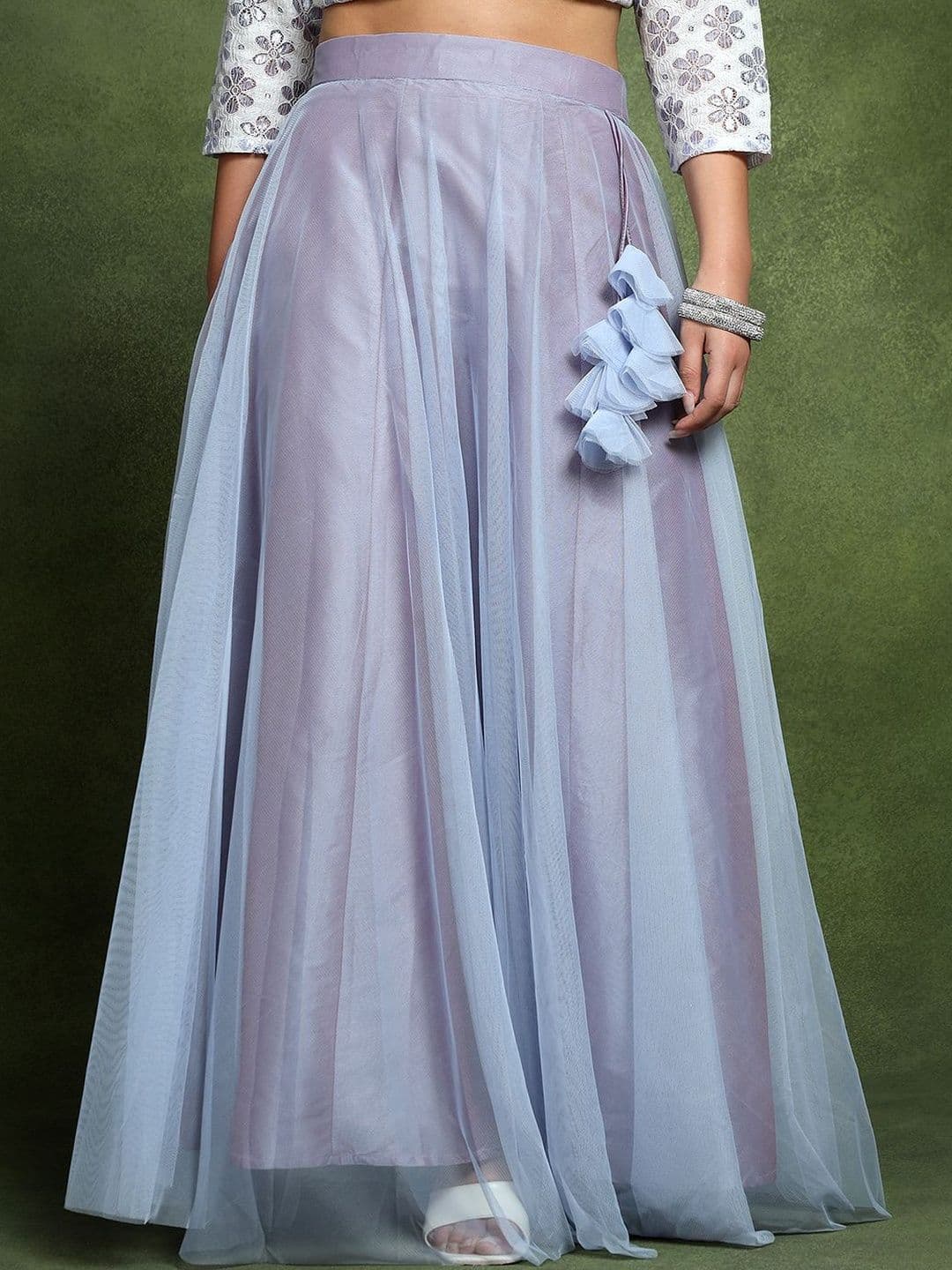 Frolic Rolic Women Net Tiered Maxi Flared Skirt - view 1