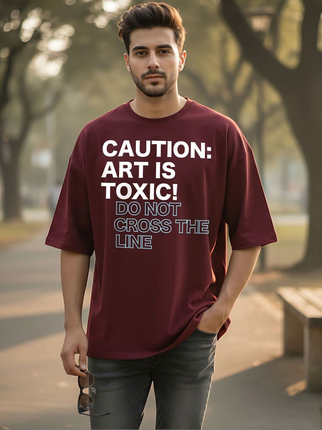 Kook N Keech Men Typography Printed Drop-Shoulder Sleeves T-shirt - view 1