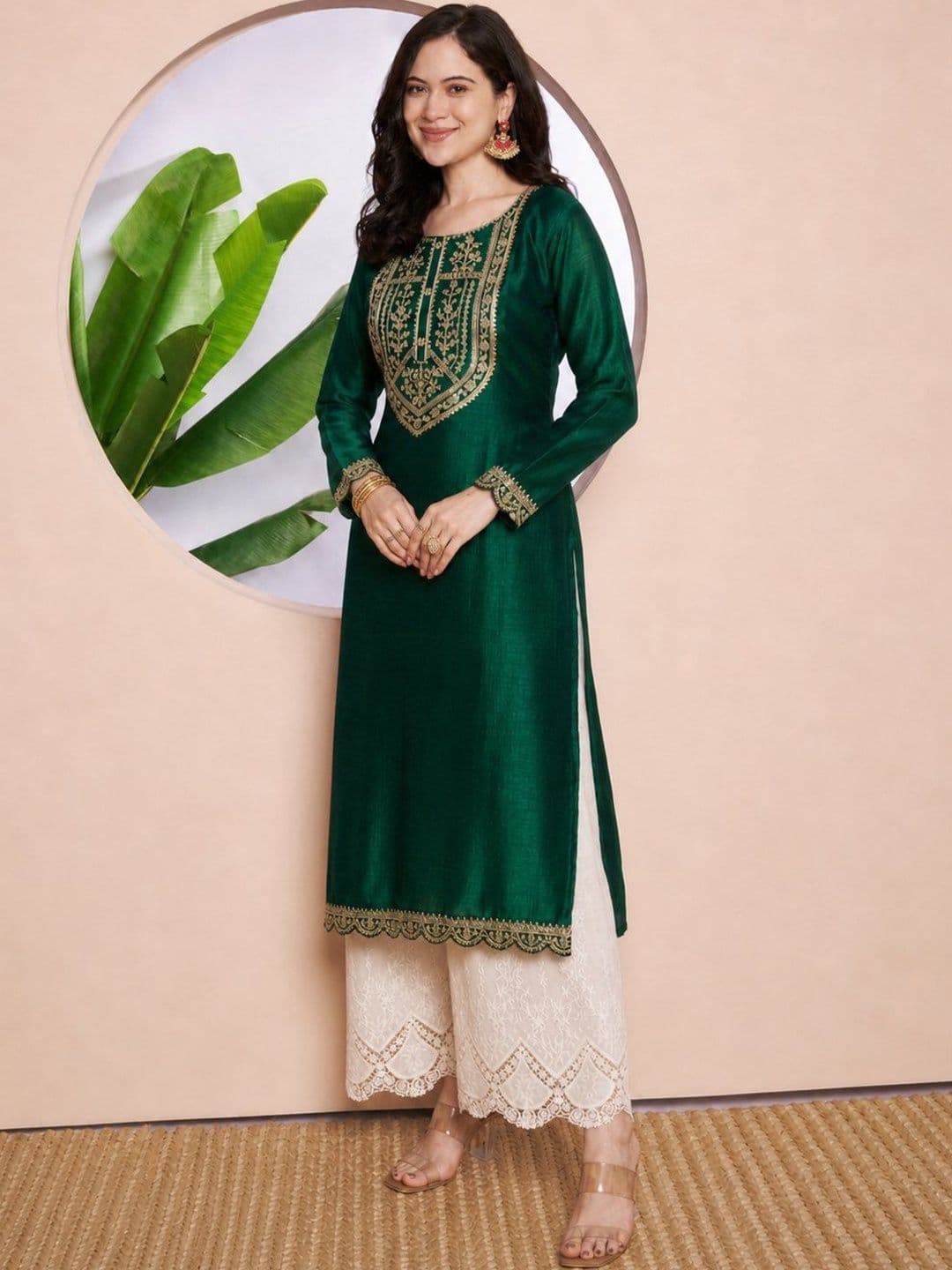 rarethread Women Embellished Sequinned Kurta thumbnail 7