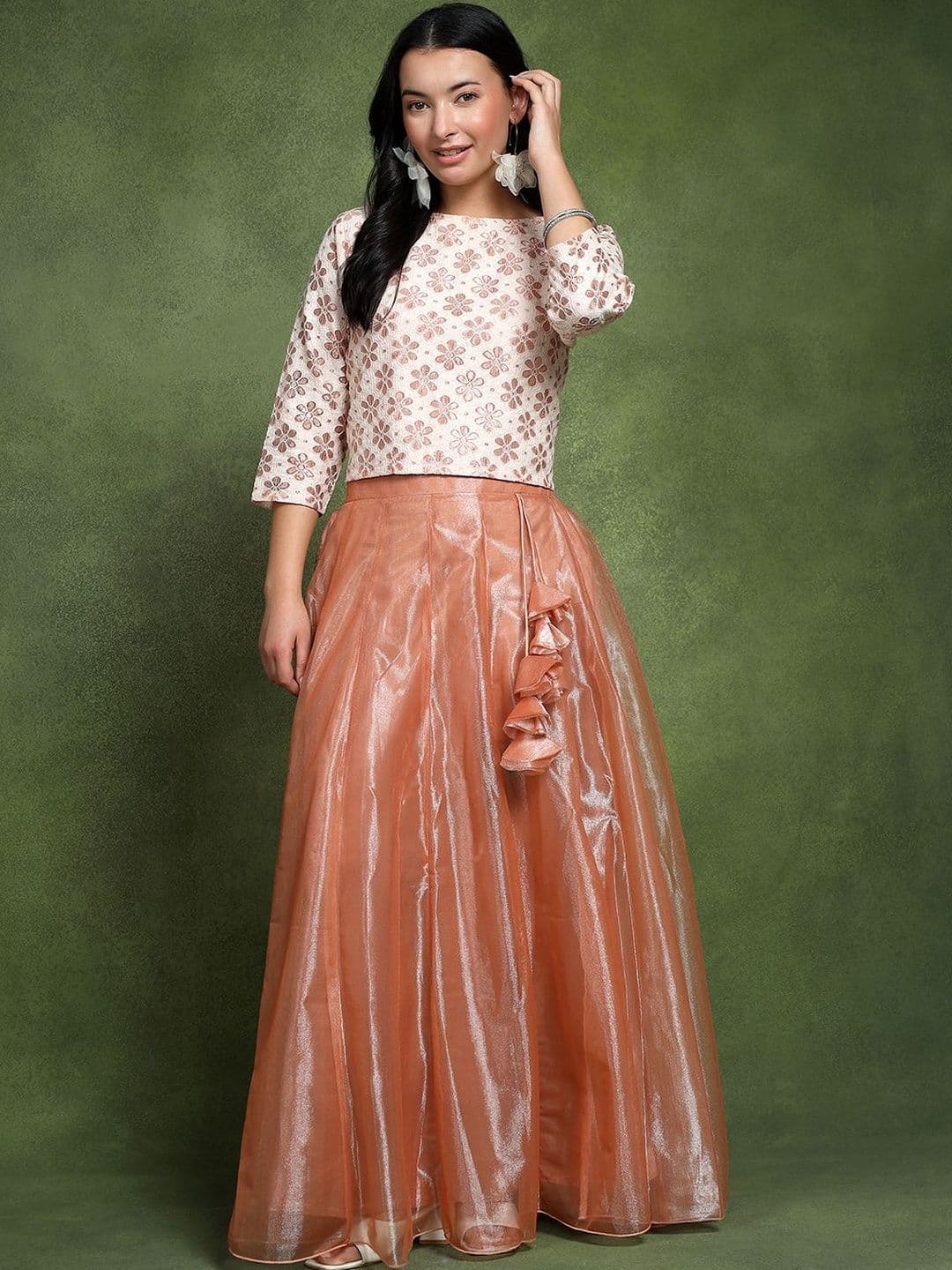 Frolic Rolic Women Tiered Maxi A-Line Skirt thumbnail 4