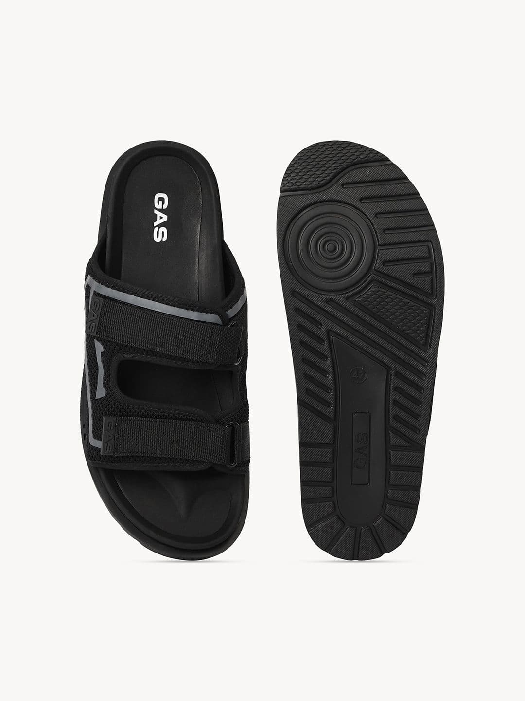 GAS Men StrapGrid Black Sandals thumbnail 3