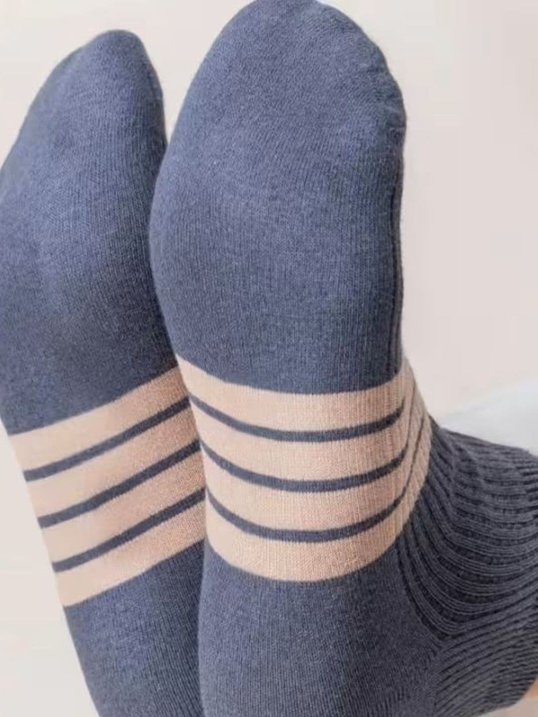 BEAR&BEYOND Men Pack of 5 Cotton Striped Shoe Liners Socks thumbnail 6