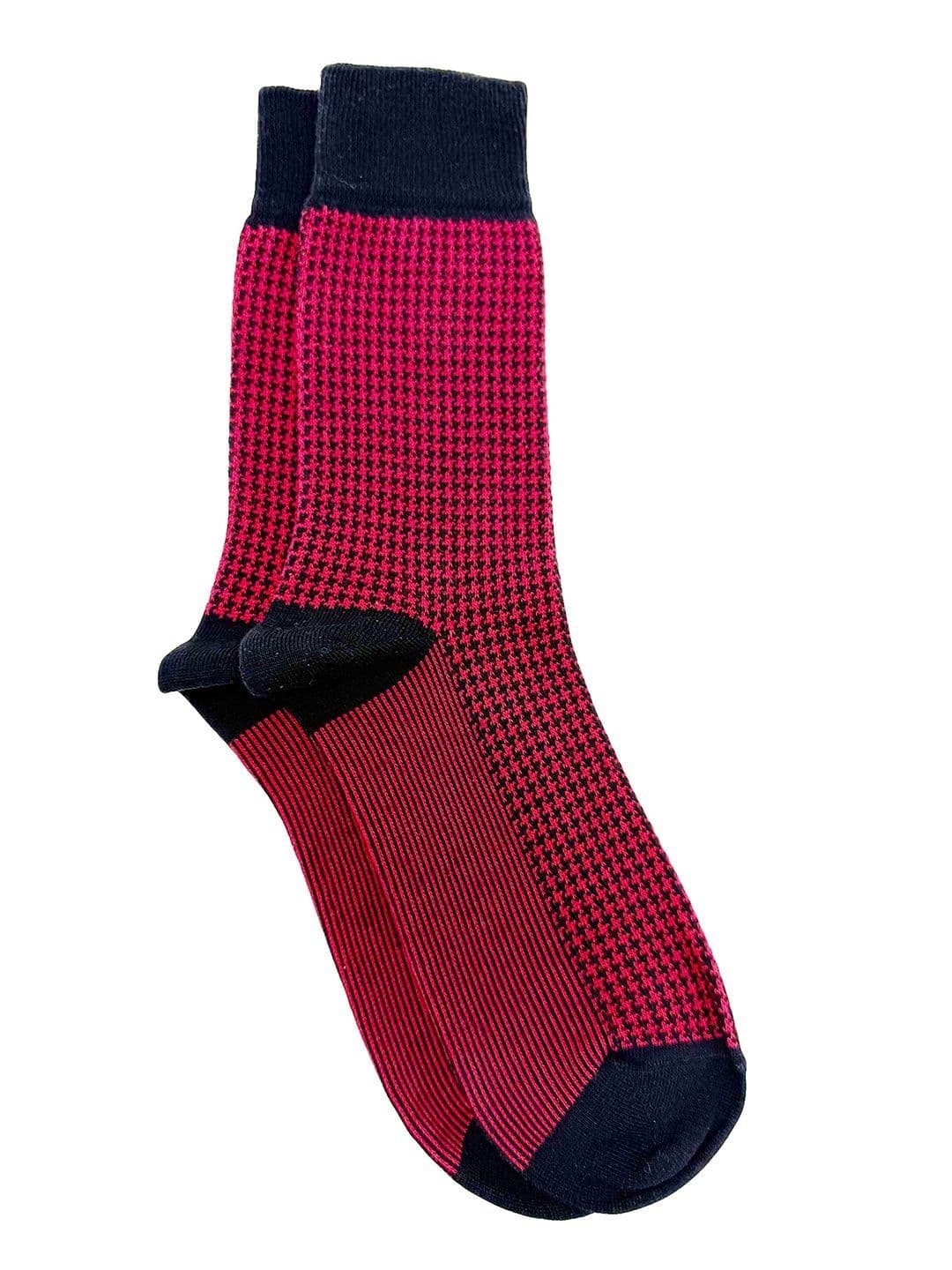 Mint & Oak Men Cotton Blend Patterned Calf Length Socks thumbnail 4