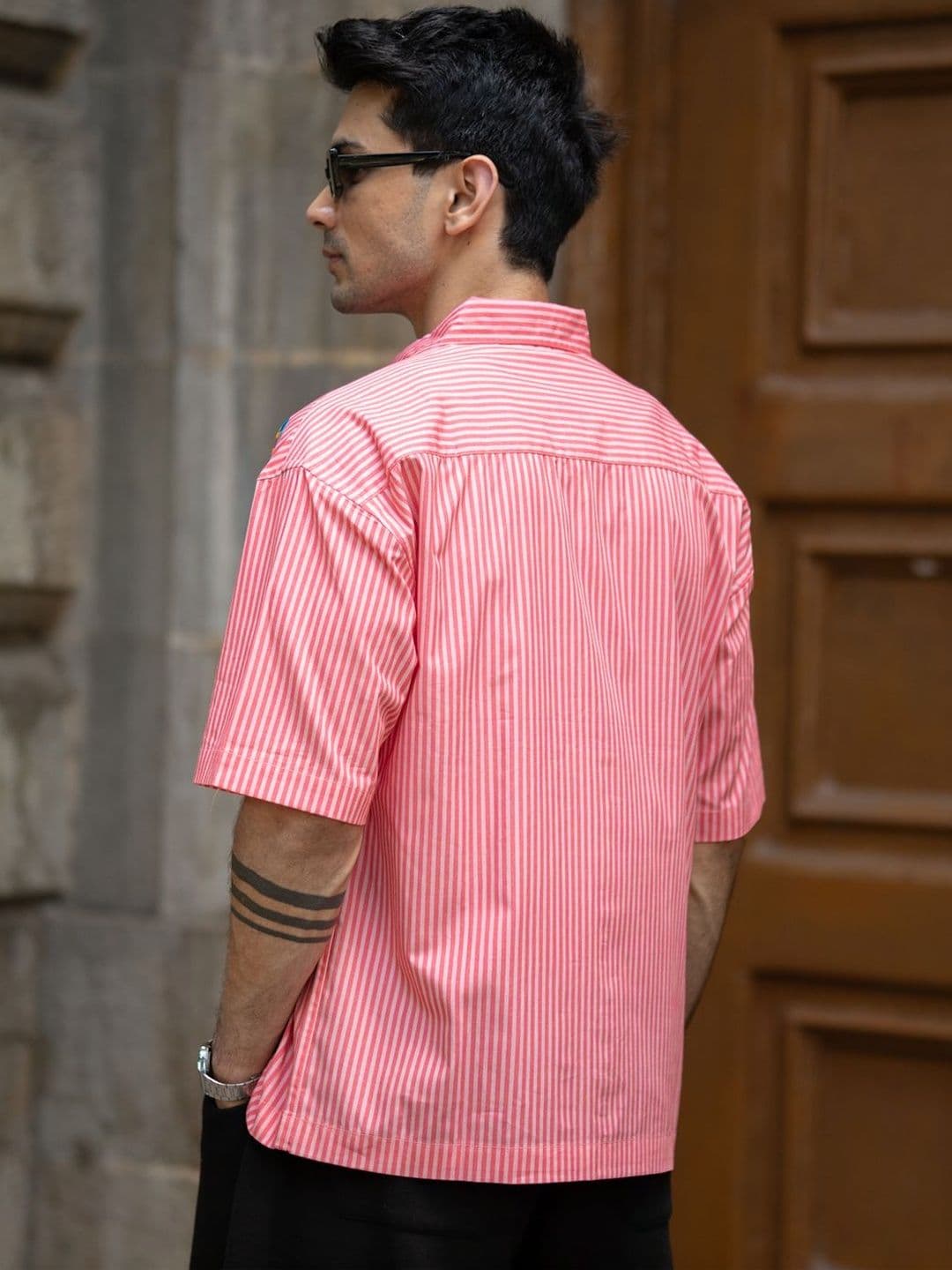 Powerlook Men Striped Spread Collar Regular Sleeves Shirt thumbnail 3