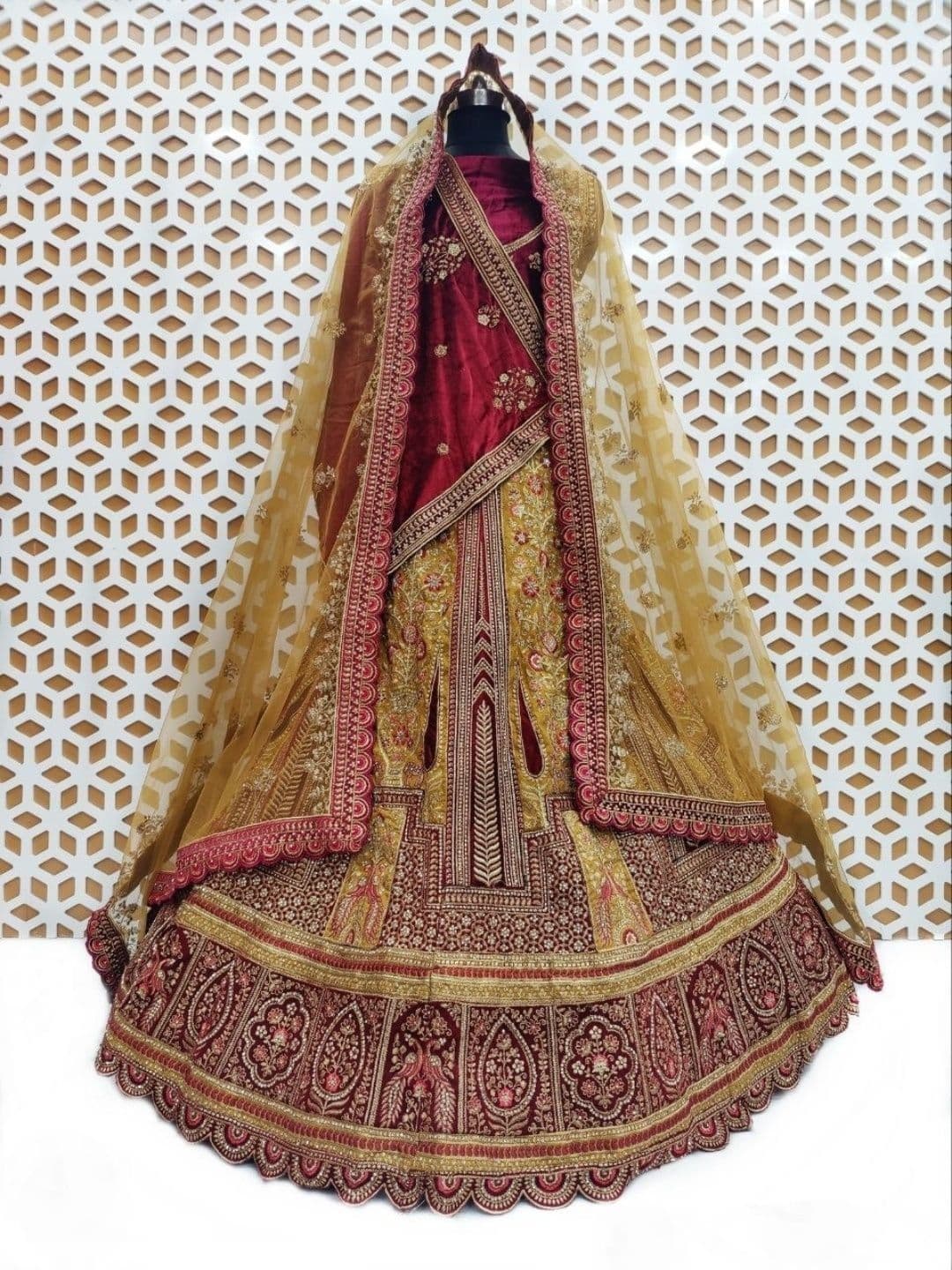JIYANA WOMENS CHOICE Embellished Semi-Stitched Lehenga & Unstitched Blouse With Dupatta thumbnail 4