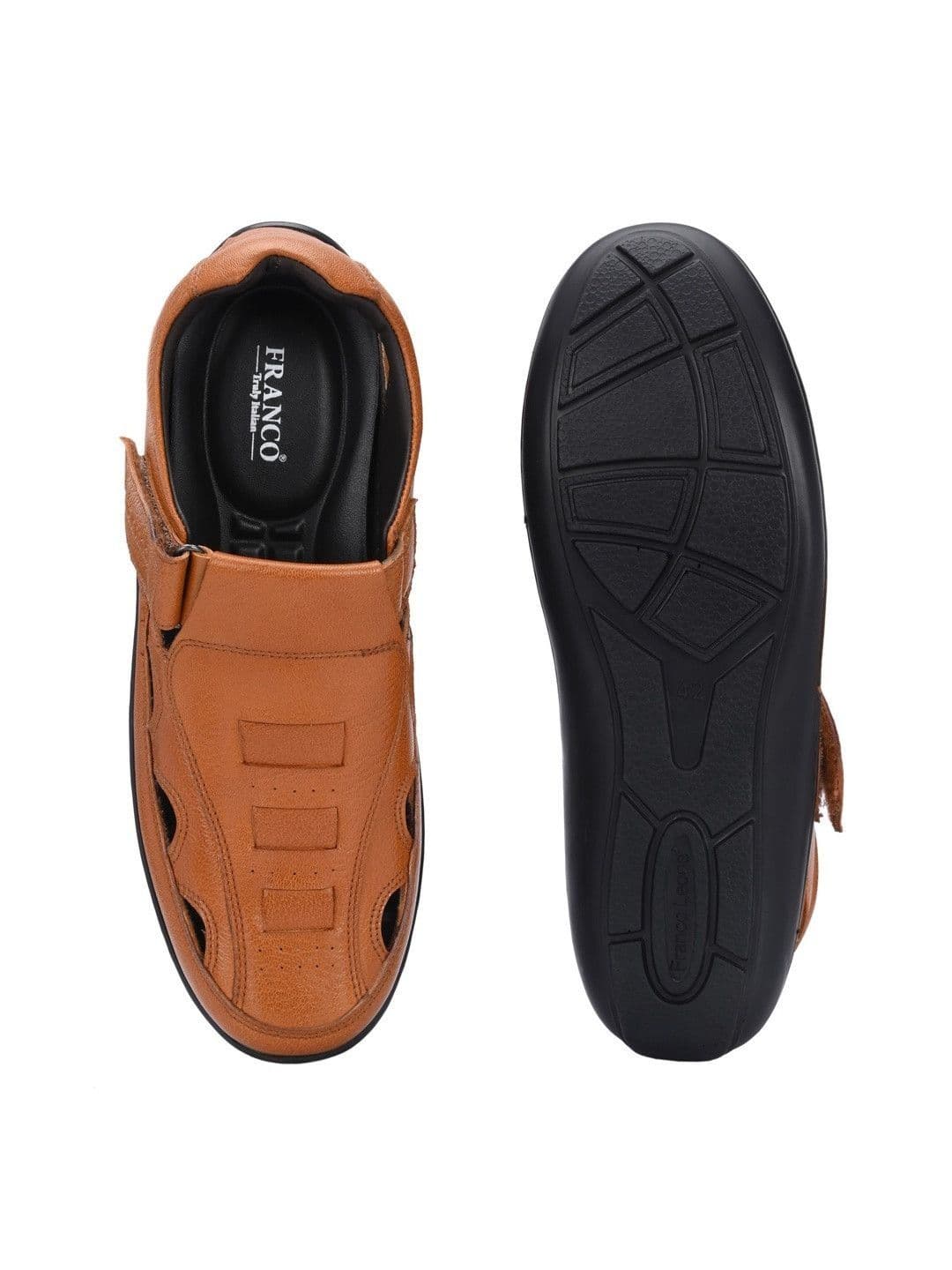Franco Leone Men Leather Shoe-Style Sandals thumbnail 7