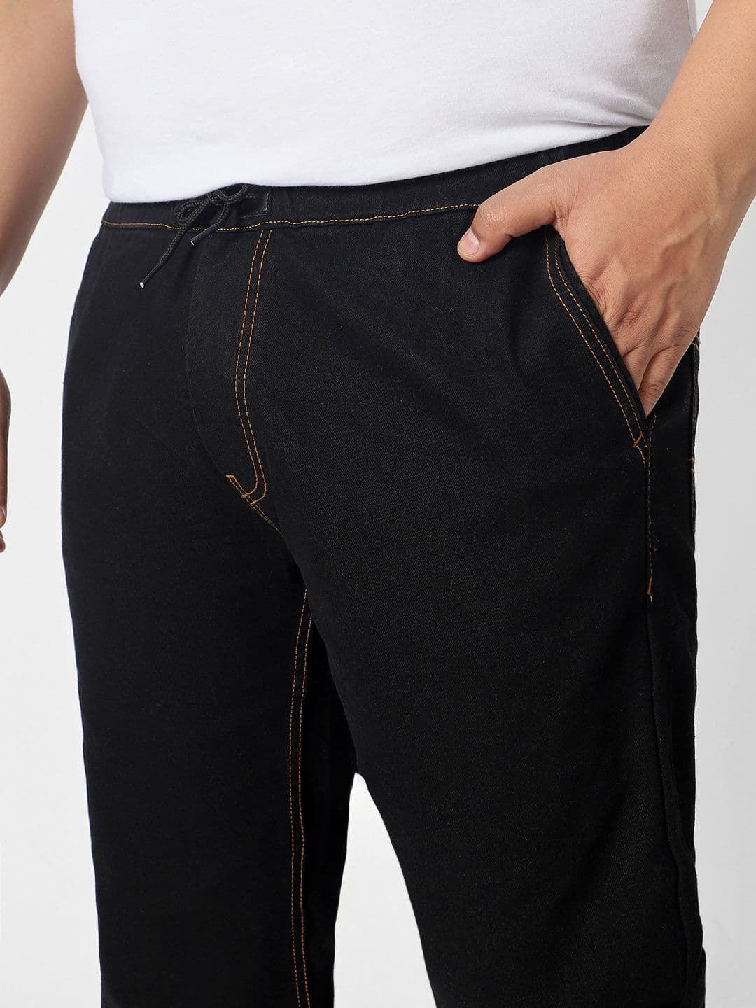 Urbano Plus Men Black Jogger Jeans thumbnail 3