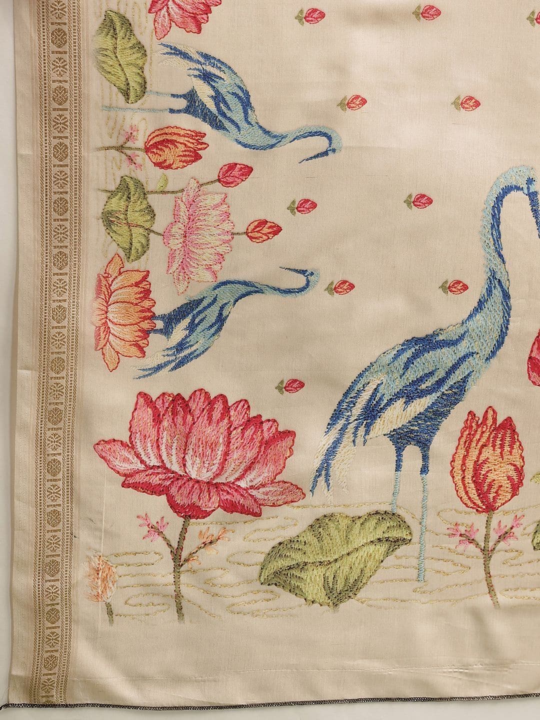 Silk Land Ethnic Motifs Embroidered Art Silk Designer Mysore Silk Saree thumbnail 7
