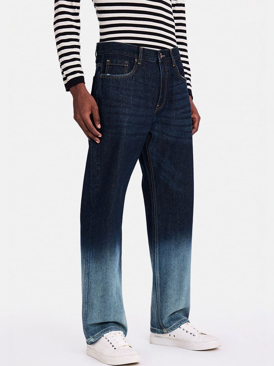 Snitch Dark Blue Mid-Rise Straight Fit Jeans thumbnail 7
