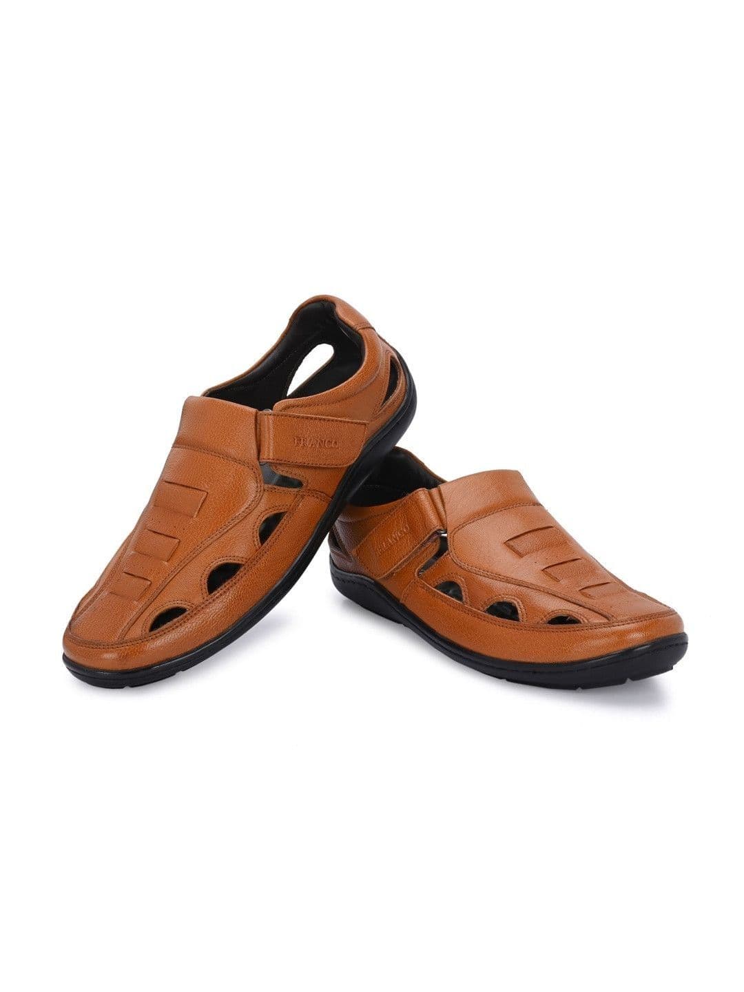 Franco Leone Men Leather Shoe-Style Sandals thumbnail 4