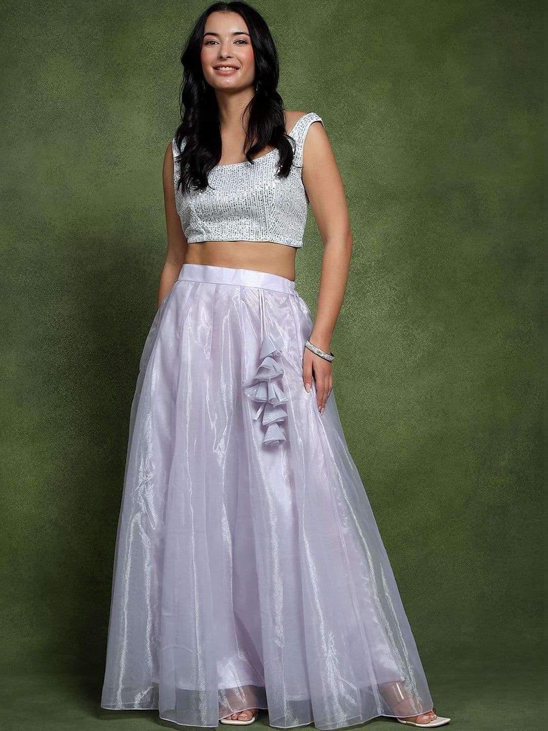 Frolic Rolic Women Chiffon Maxi A-Line Skirt thumbnail 5