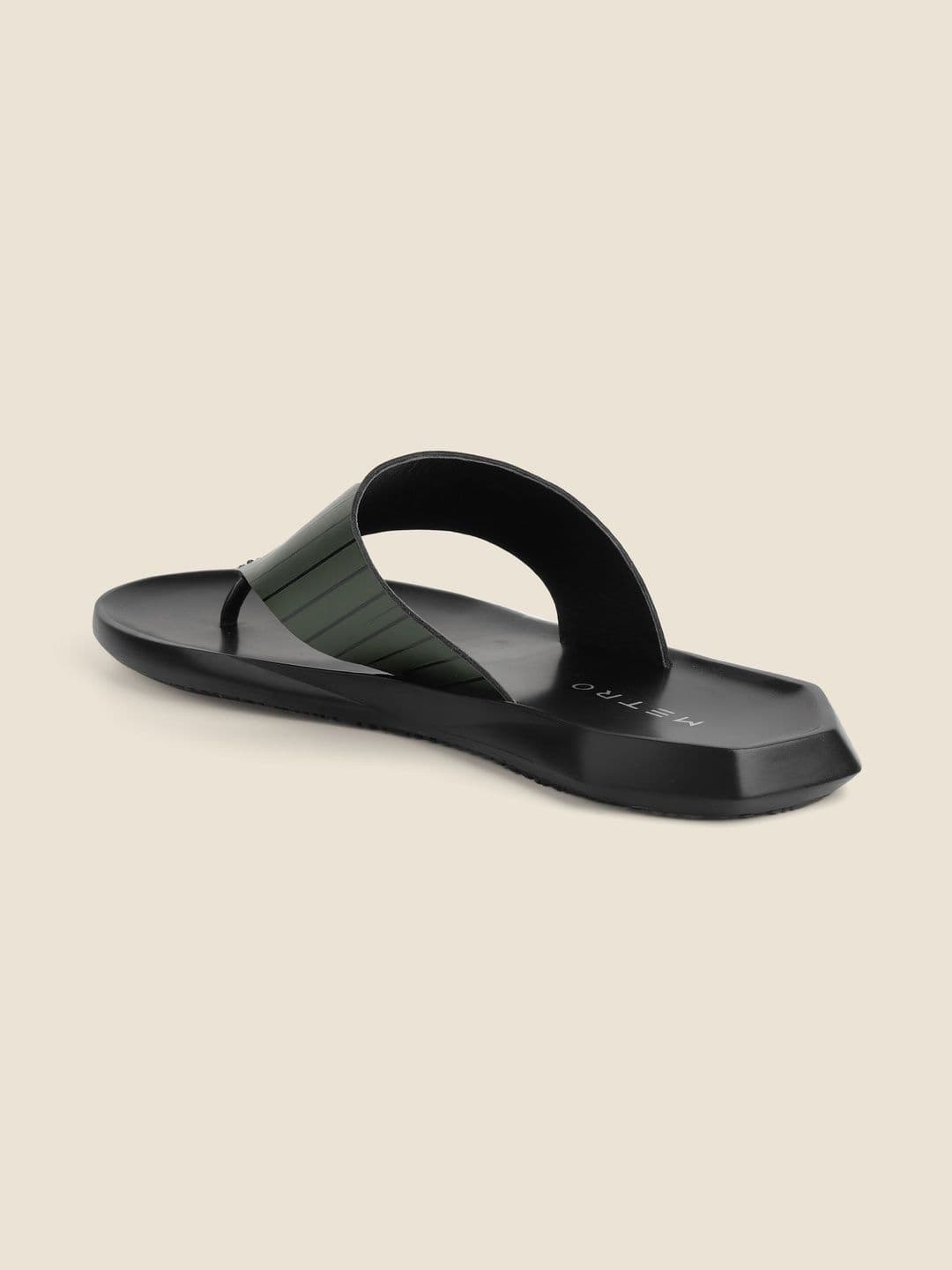 Metro Men Striped Thong Flip-Flops thumbnail 2