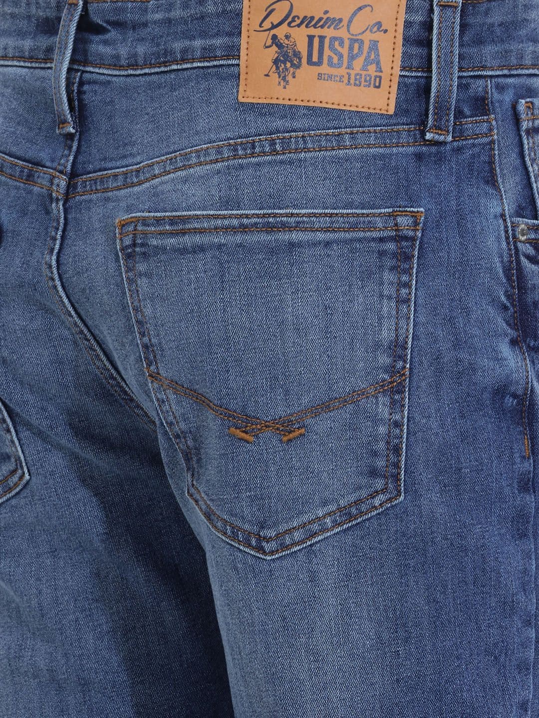 U.S. Polo Assn. Denim Co. Men Bootcut Light-Fade Stretchable Jeans thumbnail 2