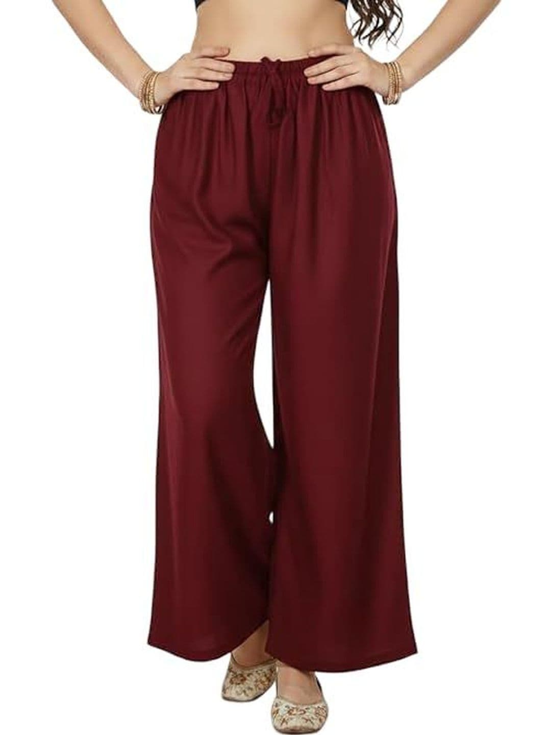 KGFONECLOTH Women Flared Knitted Ethnic Palazzos - view 1