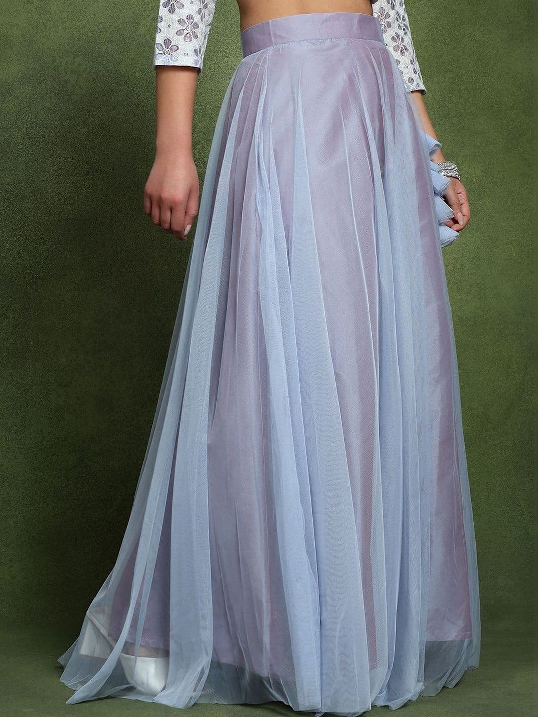 Frolic Rolic Women Net Tiered Maxi Flared Skirt thumbnail 6