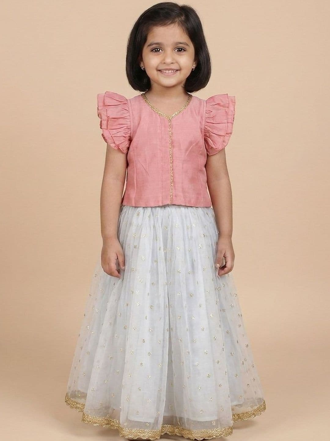 Boppity Boo Girls Block Print Ready to Wear Lehenga & - view 1