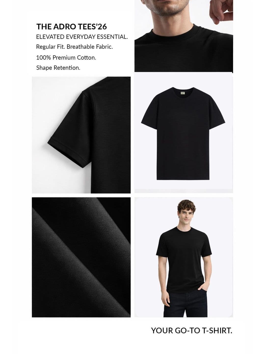 ADRO Men Typography Printed T-shirt thumbnail 7