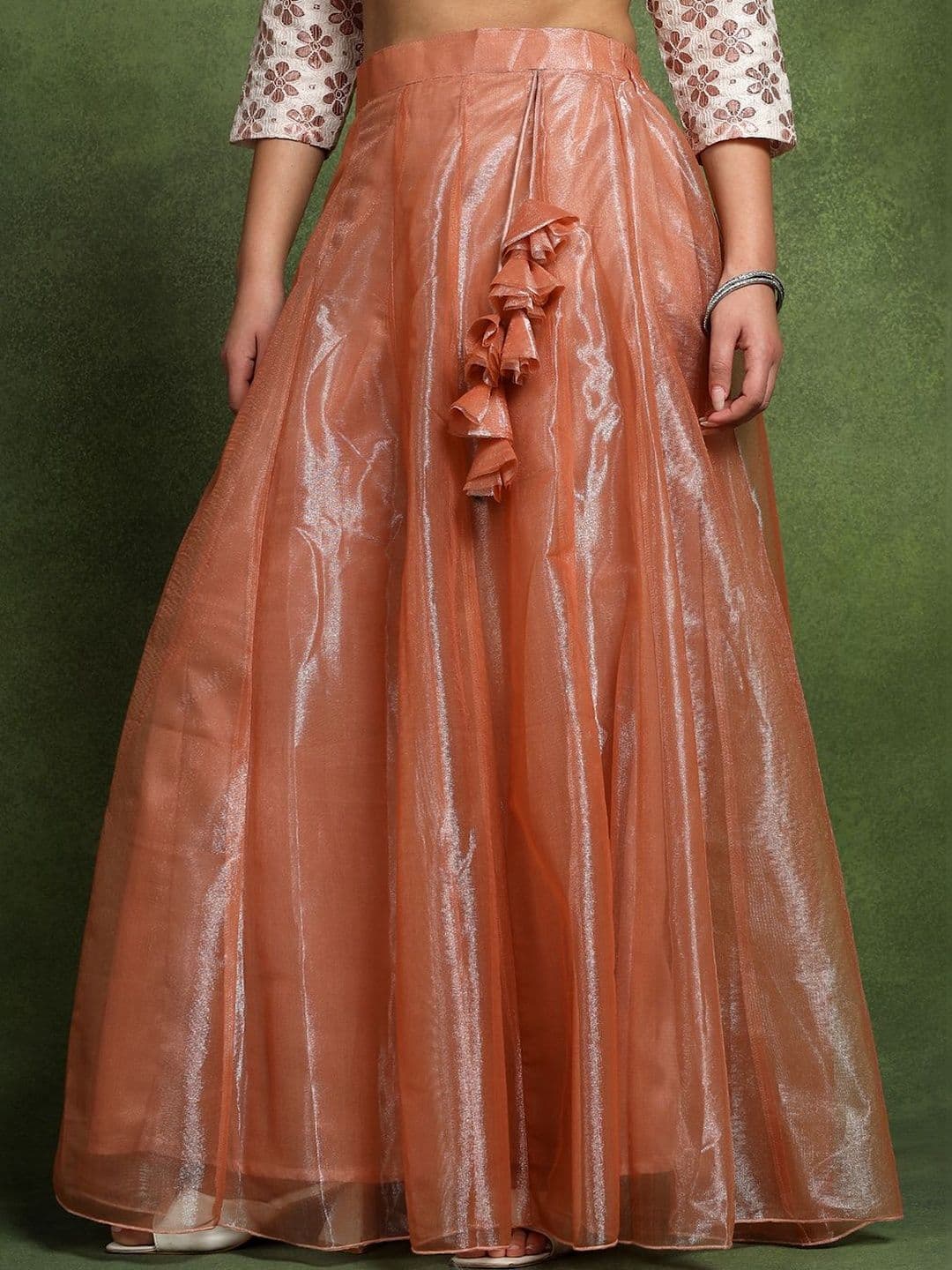 Frolic Rolic Women Tiered Maxi A-Line Skirt thumbnail 2