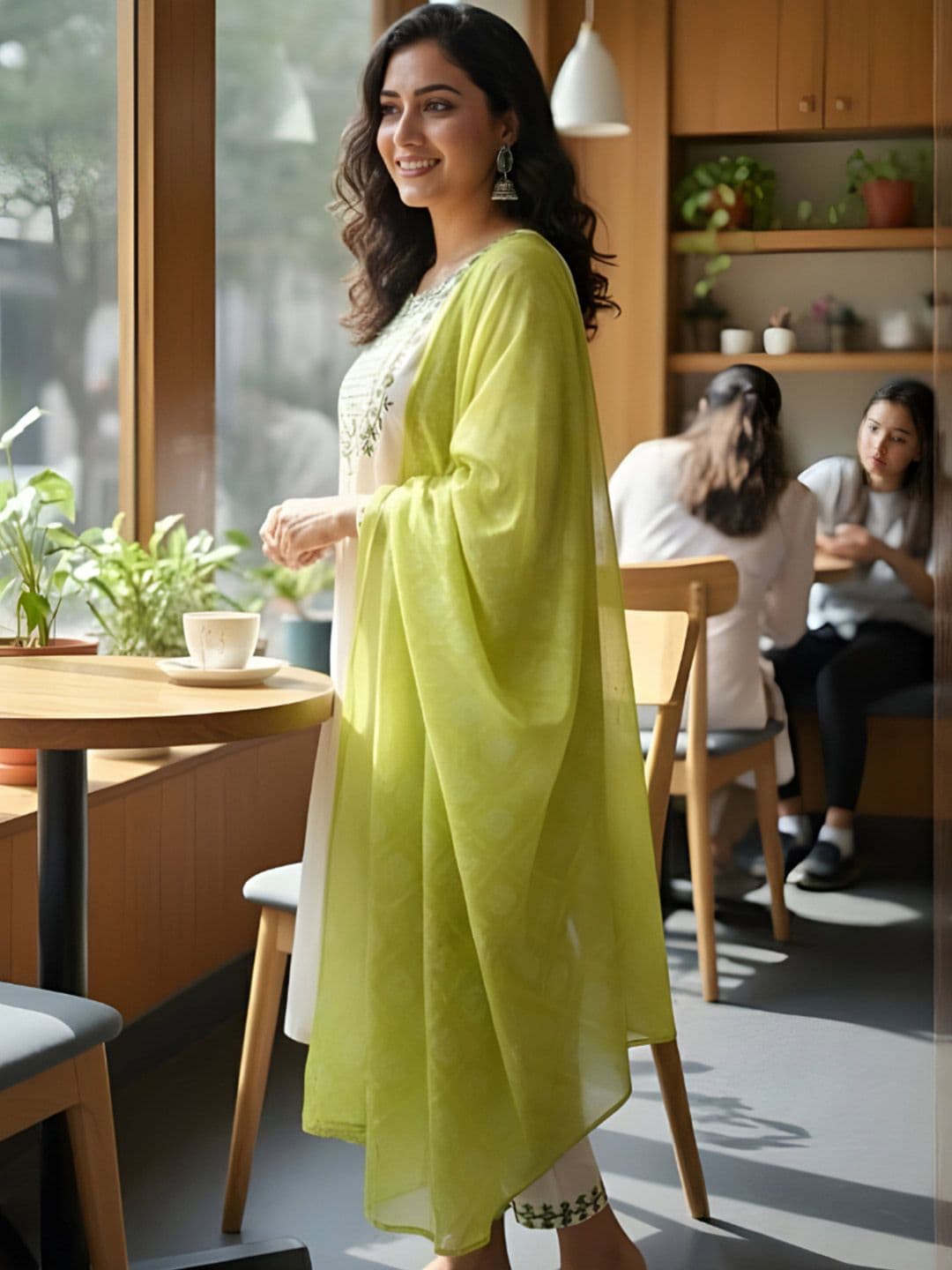 NNC-NEXT NOVA CLOTHES Ethnic Motifs Embroidered Thread Work Kurta Set With Dupatta thumbnail 6
