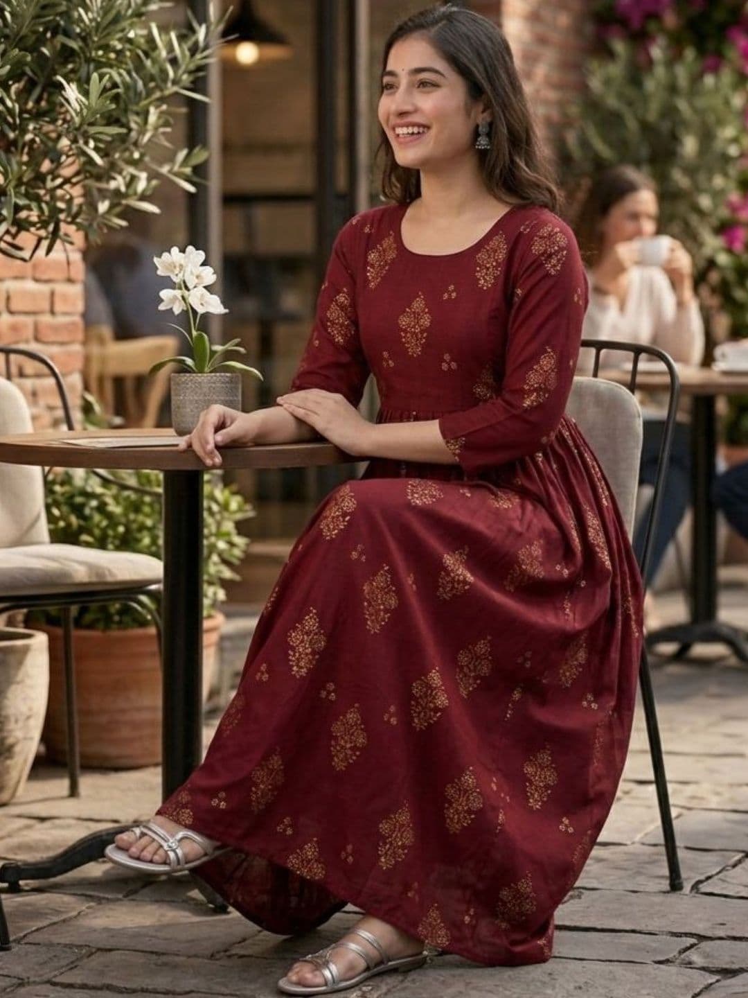 Mialo fashion Women Ethnic Motifs Printed Anarkali Kurta thumbnail 3