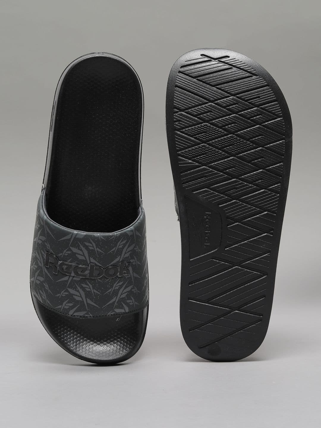 Reebok Men Grey Printed Sliders thumbnail 5