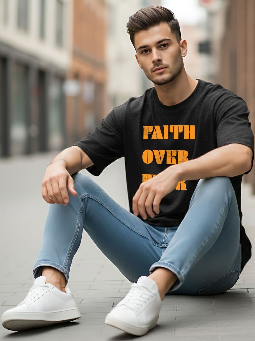 Kook N Keech Men Typography Printed Drop-Shoulder Sleeves T-shirt thumbnail 4