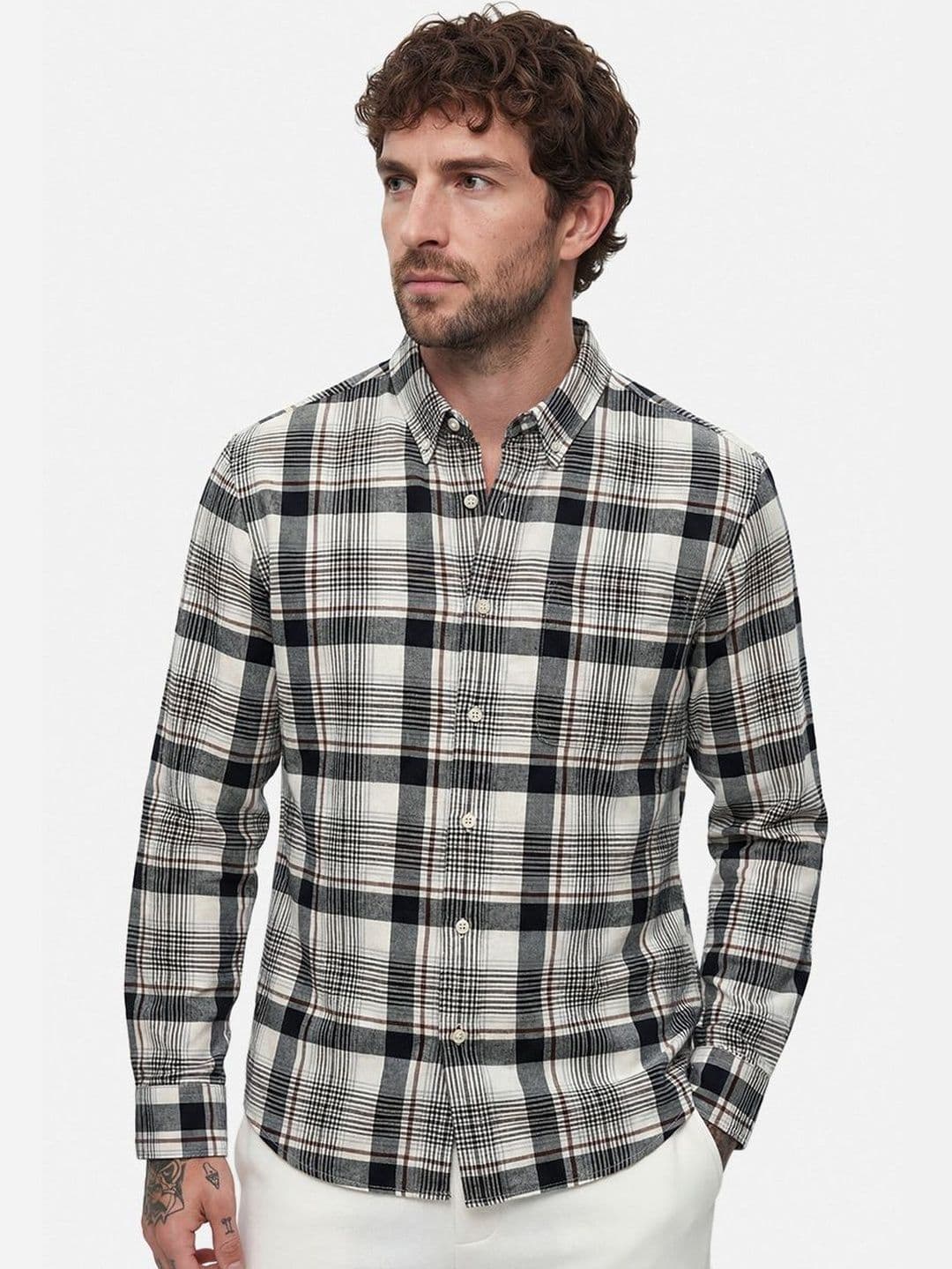 Snitch Men Tartan Checks Checked Casual Shirt thumbnail 3