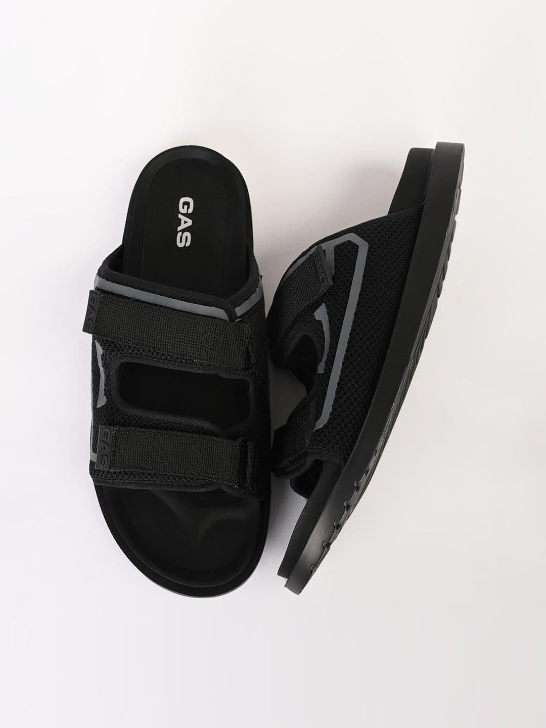 GAS Men StrapGrid Black Sandals thumbnail 4