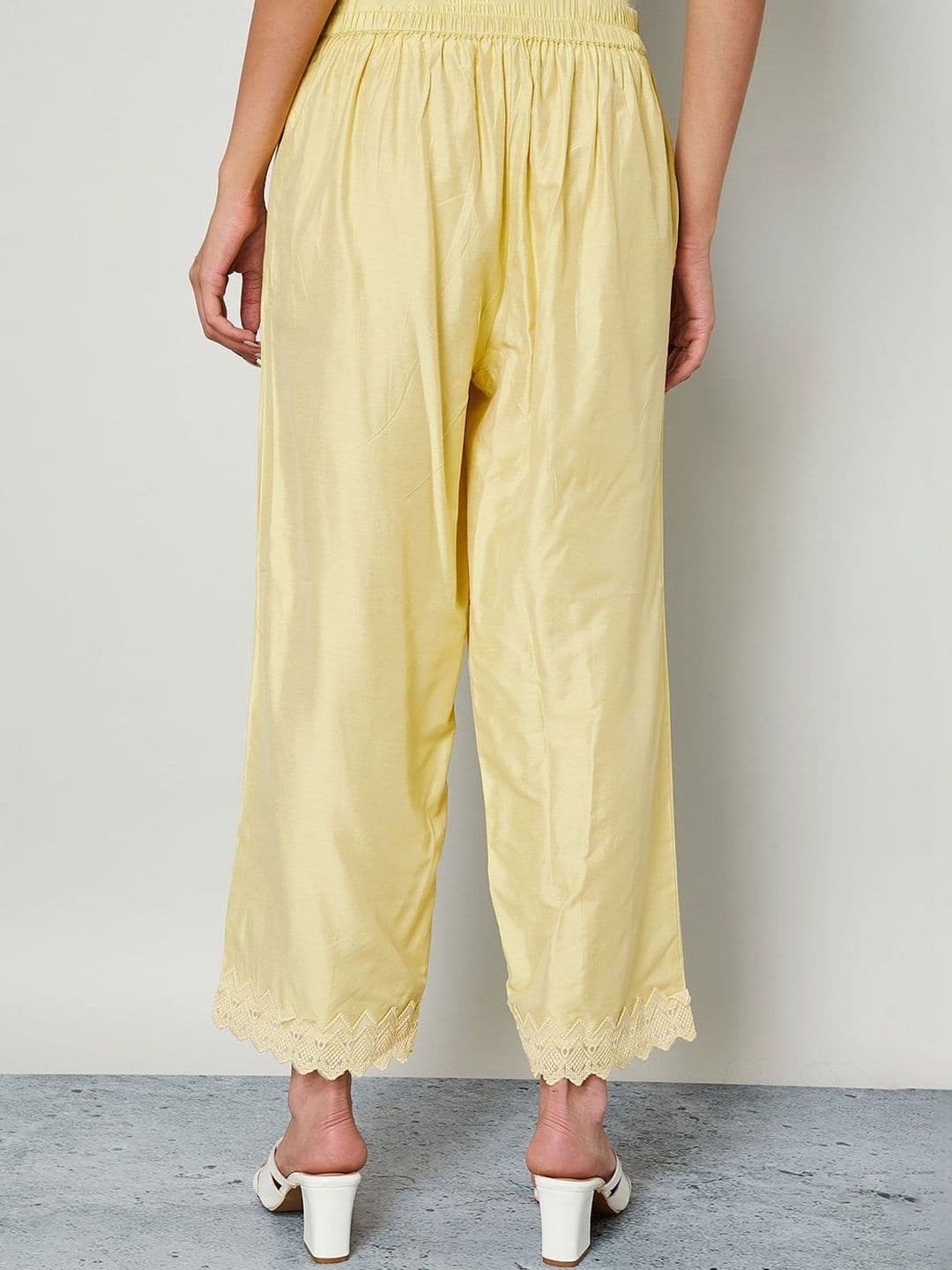 Melange by Lifestyle Women Embroidered Flared Cropped Ethnic Palazzos thumbnail 7