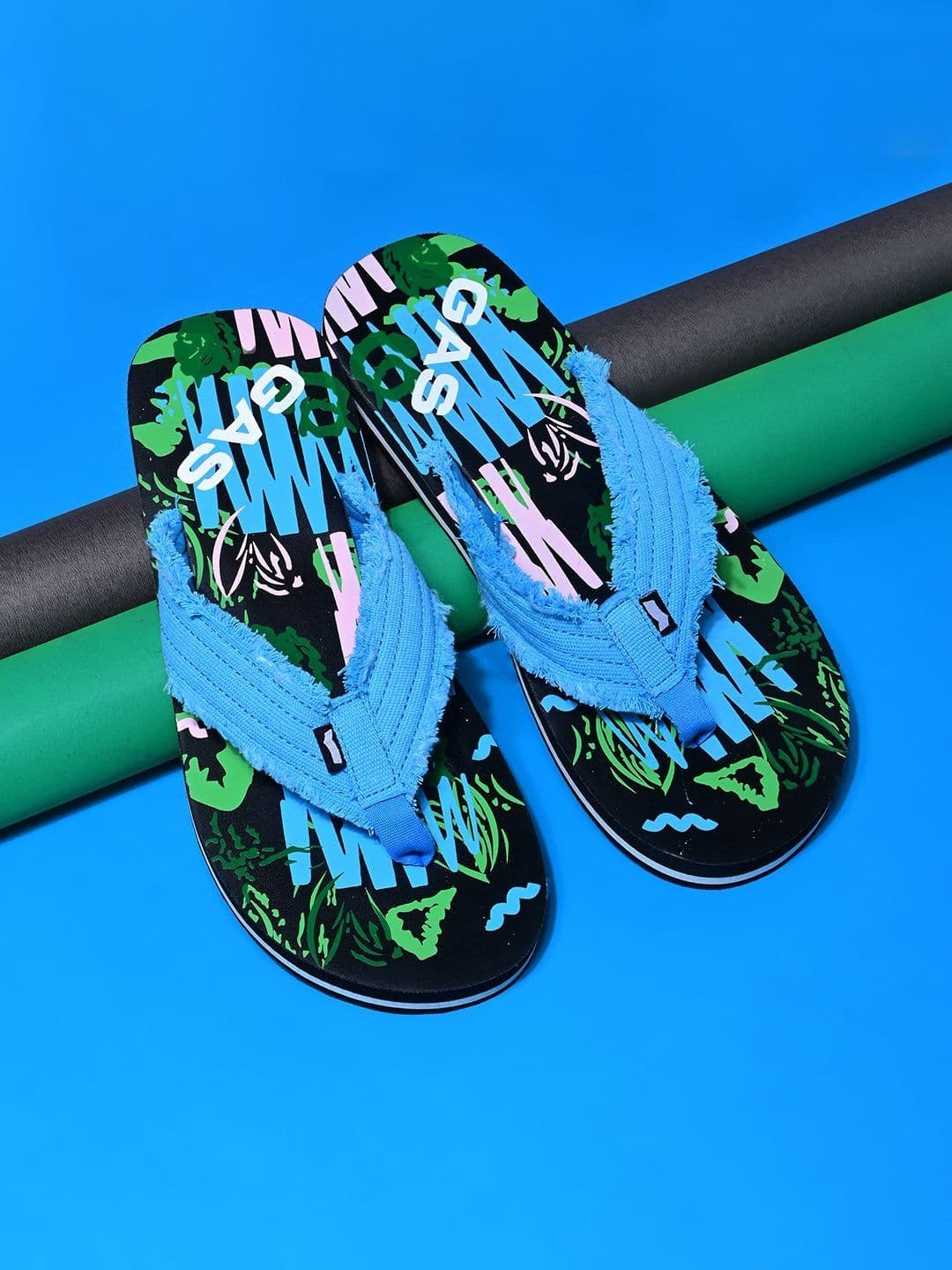 GAS Men  FlipBack Blue Flipflops - view 1