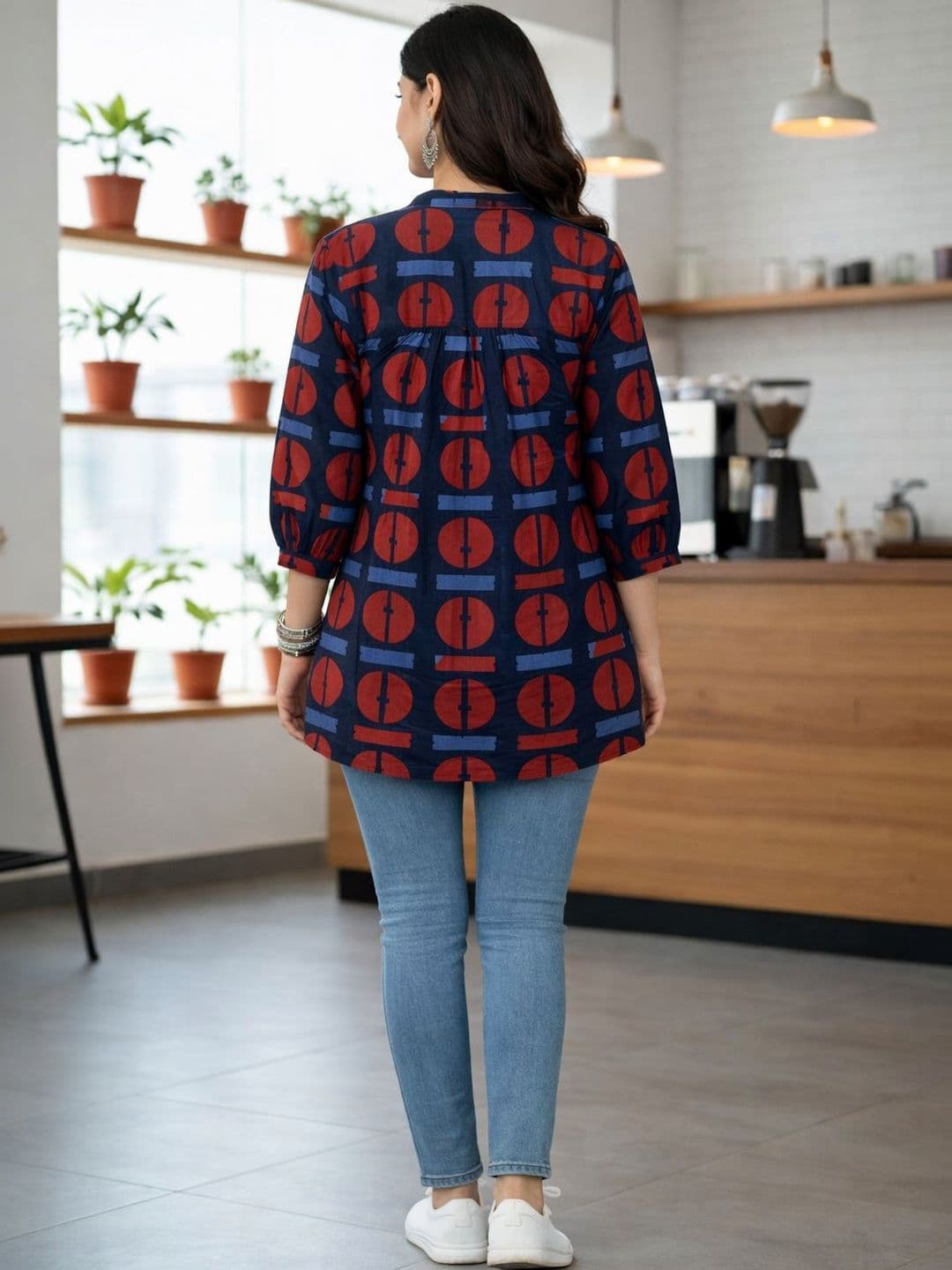 KALINI Women Geometric Printed Kurta thumbnail 3