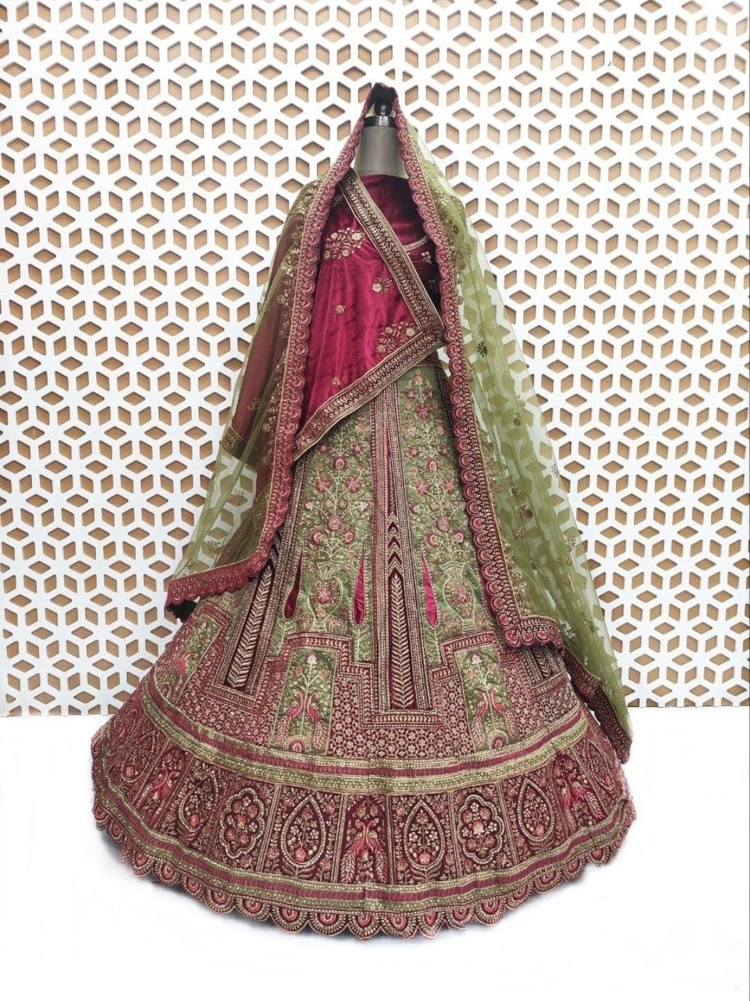 JIYANA WOMENS CHOICE Embroidered Semi-Stitched Lehenga & Unstitched Blouse With Dupatta thumbnail 4