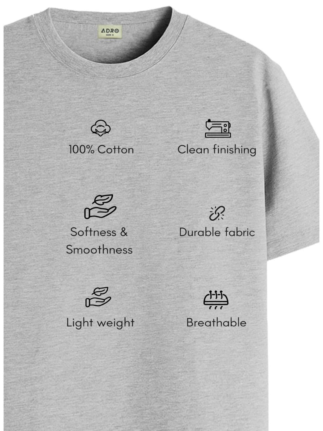 ADRO Men Typography Printed T-shirt thumbnail 7
