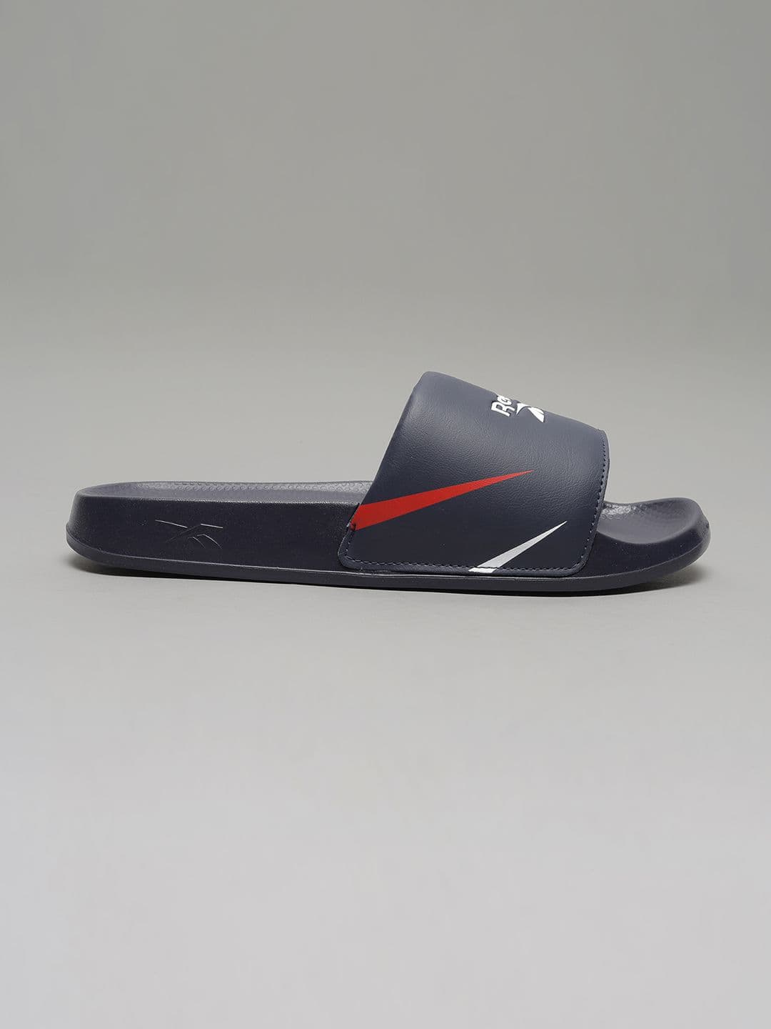 Reebok Men Navy Logo Printed Sliders thumbnail 4